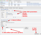 Screenshot how to upload jars to Nexus (step 2)