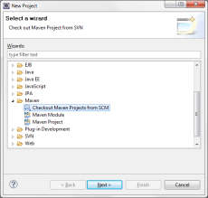 Maven can be used to check out the project